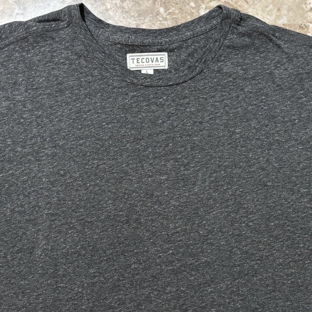 Tecovas Shirt Mens Large Grey Short Sleeve Tee Tri Blend Crew Soft Western